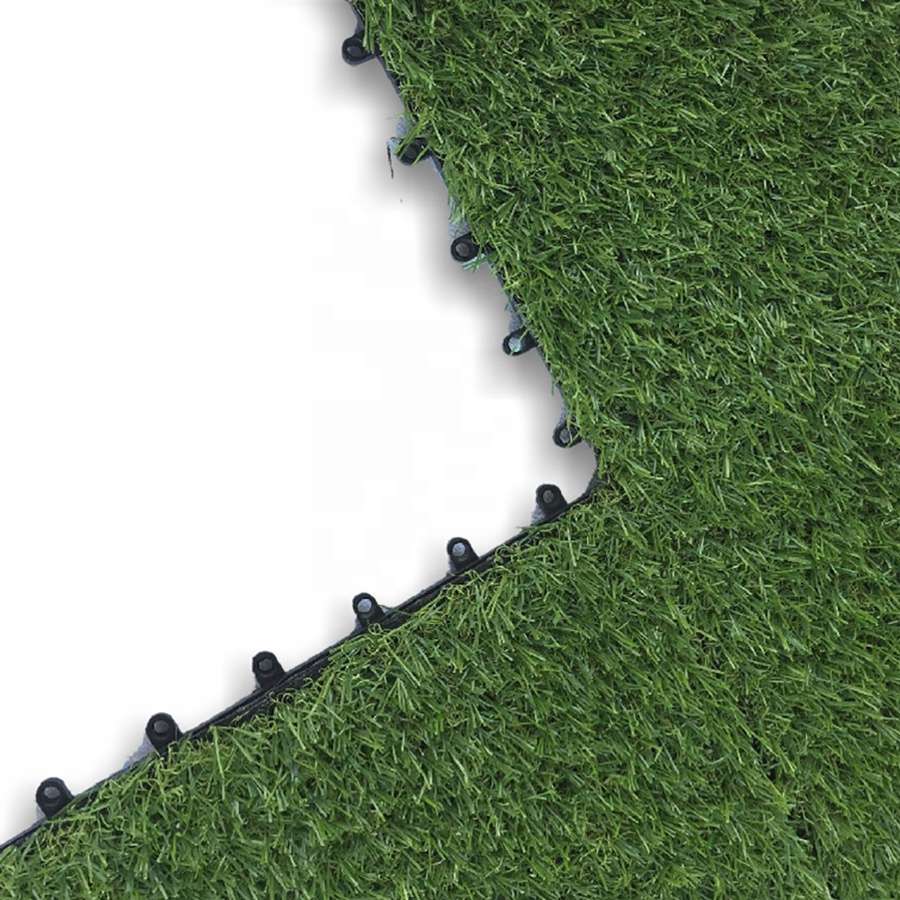 Outdoor PE material garden interlocking artificial grass tile