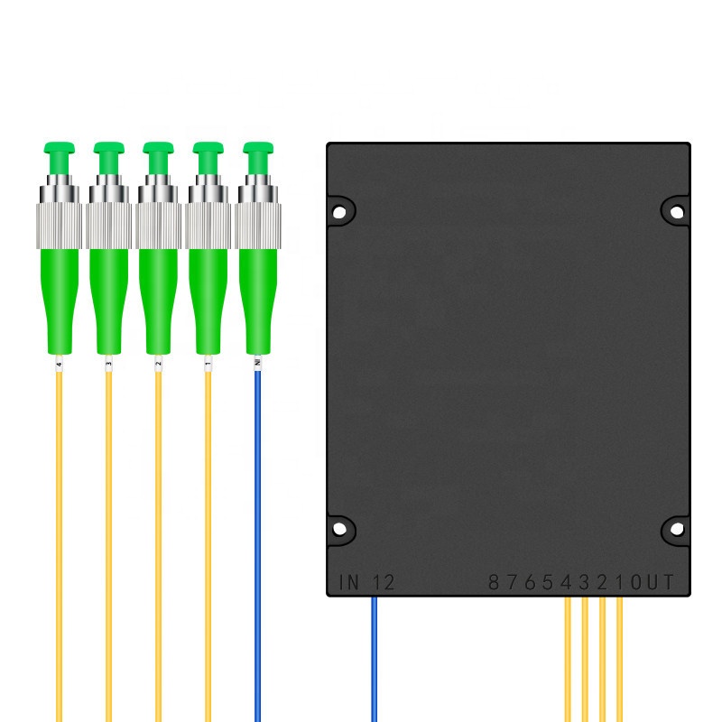 fiber optic junction box 1x4 plc splitter with fc apc connector 4 ways ftth fiber splitter price
