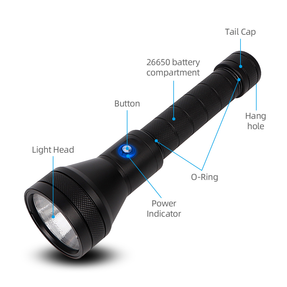 Яркий и мощный 2*26650 5000 mah 4000 люмен Hi-max H17 другие товары для плавания и дайвинга 4000 люмен Tourch подводный свет