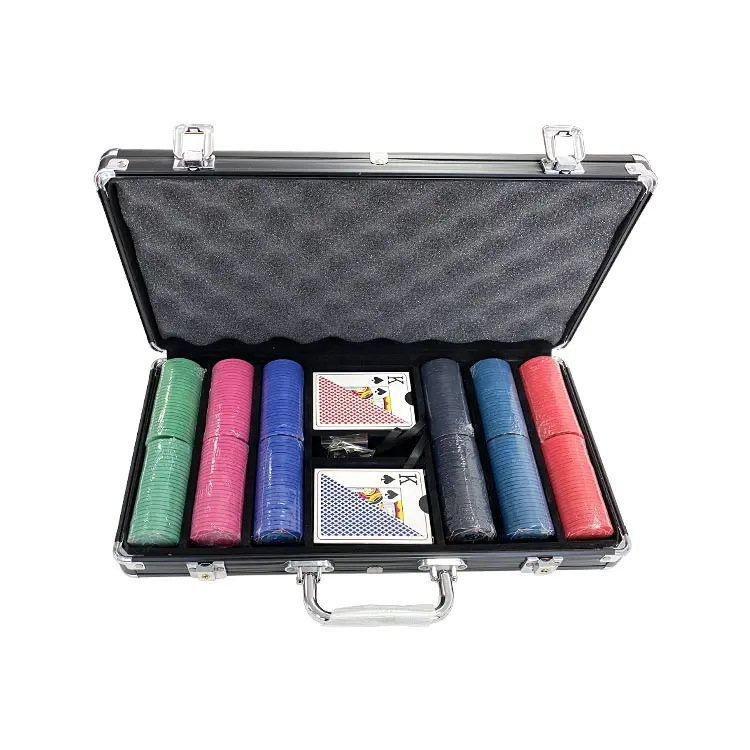 300 piece texas holdem poker chips set with aluminum case