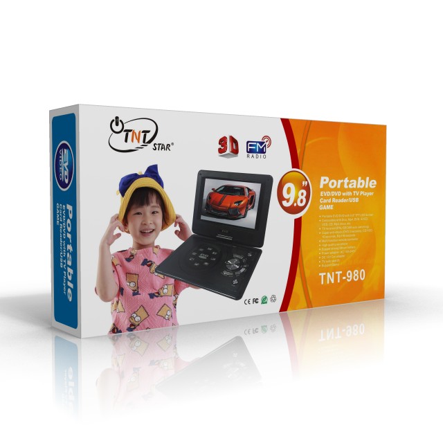 HOT TNTSTAR TNT-980 hot selling Portable Dvd Player with Usb Portable MP4 Player High Quality 9 Inch Radio OEM EVD player