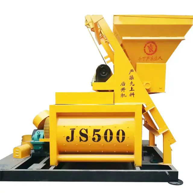Низкая цена JS 750 JS 1000 двухместные крепление Электрический Самостоятельная погрузка Бетономешалка