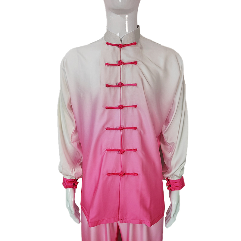 High Quality Marital Arts Uniforms Kungfu Clothing Silk Womens Chinese Traditional Gradient Taiji Clothes Suits