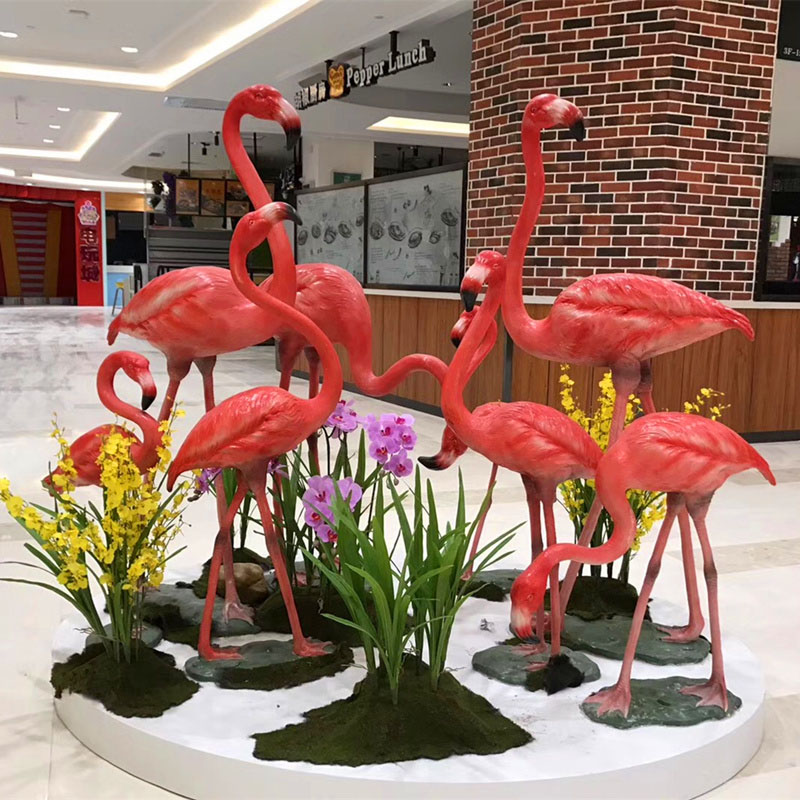 animal giant Figurine fiberglass insects sculpture decorations flamingos for shop resin decor