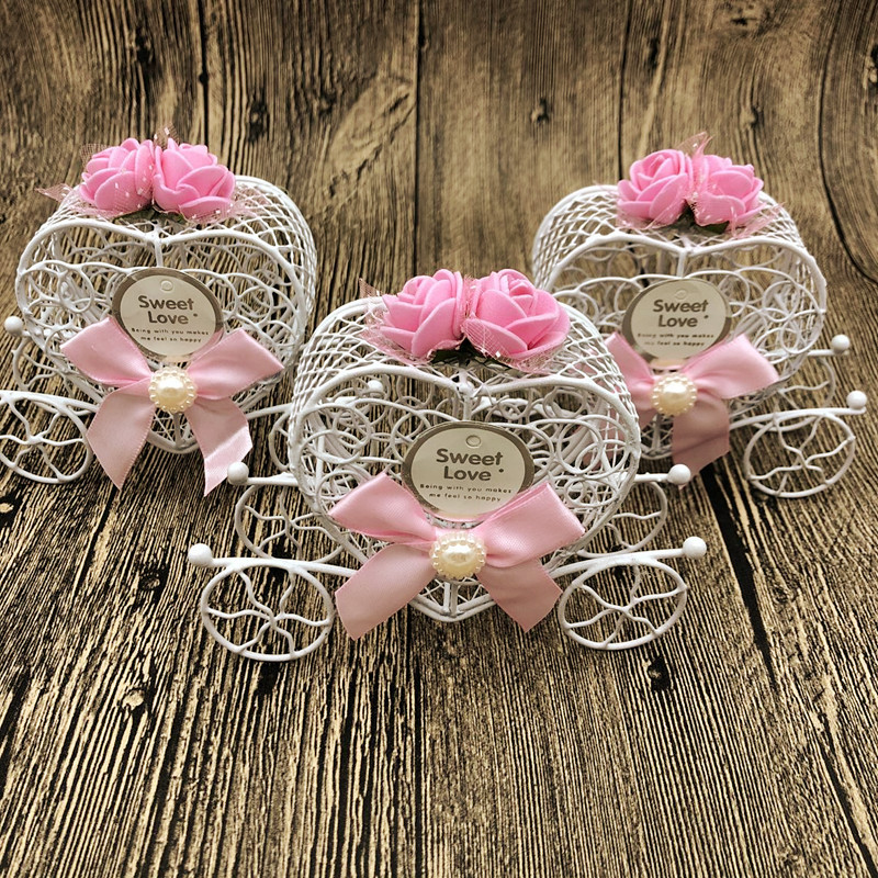 Cart Candy Holders Cute Metal Candy Cage Candy Container for Wedding Home
