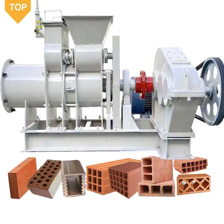 Vacuum extruder production line solid hollow red earth soil mud Automatic clay bricks maker machine