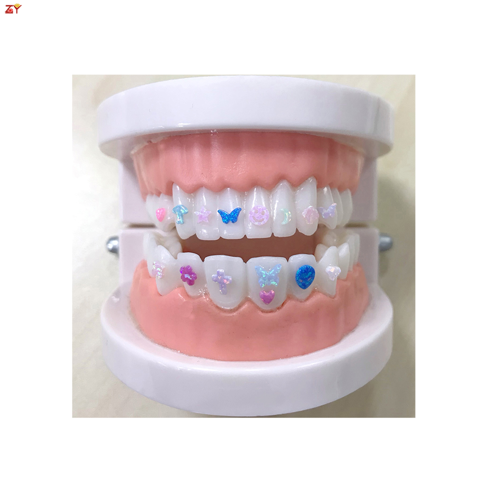 2023 Very Popular Fashion Different Shape Dental Lead Free Synthetic Opal Tooth Gems For Tooth DIY