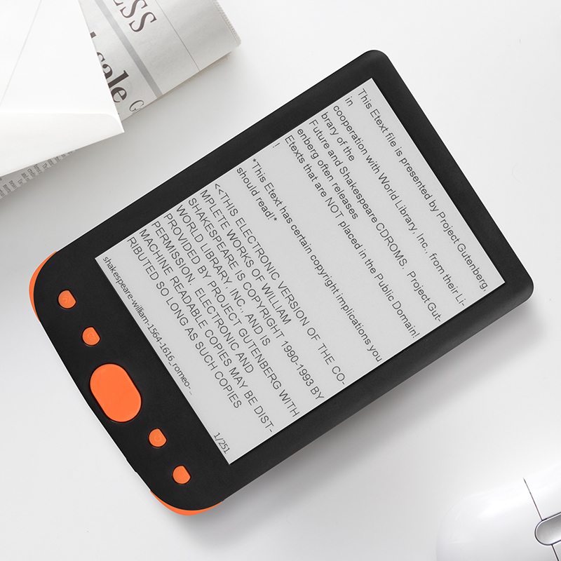 Fashion smart reliable ebook reader 6 inch ebook readers with e-ink screen smart reading for kids E-ink display