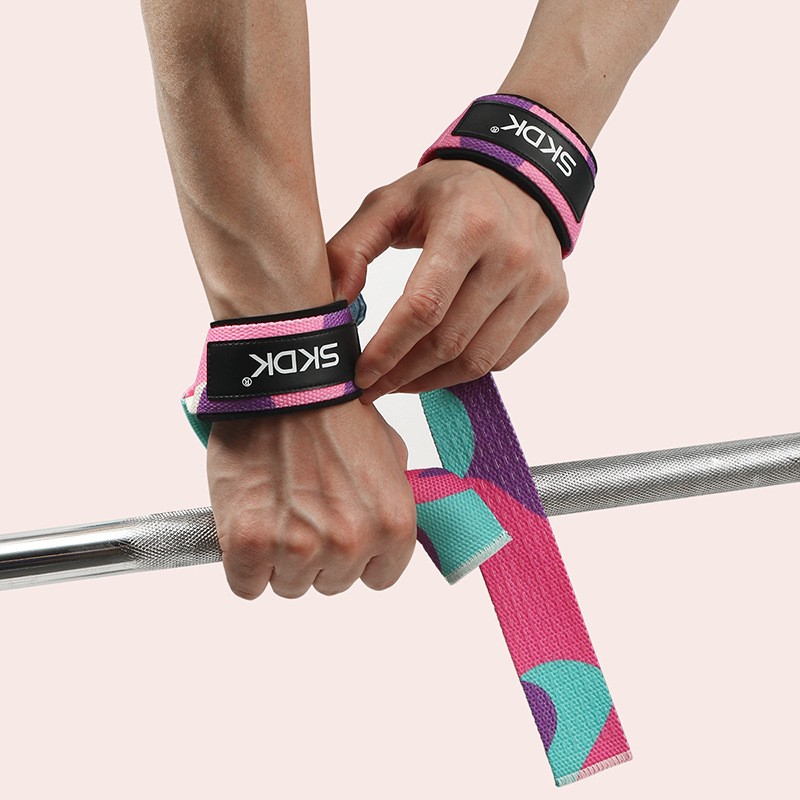 Custom Logo Adjustable Bodybuilding Powerlifting Strength Training Deadlifts Weight Lifting Straps