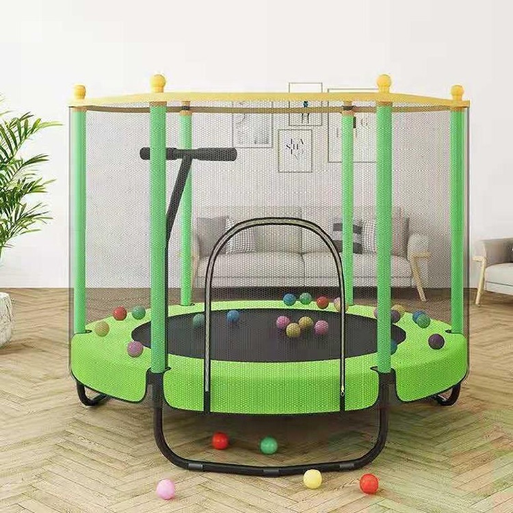 DELUXEFIT 8-футовый комнатный или уличный детский мини-батут с защитным корпусом