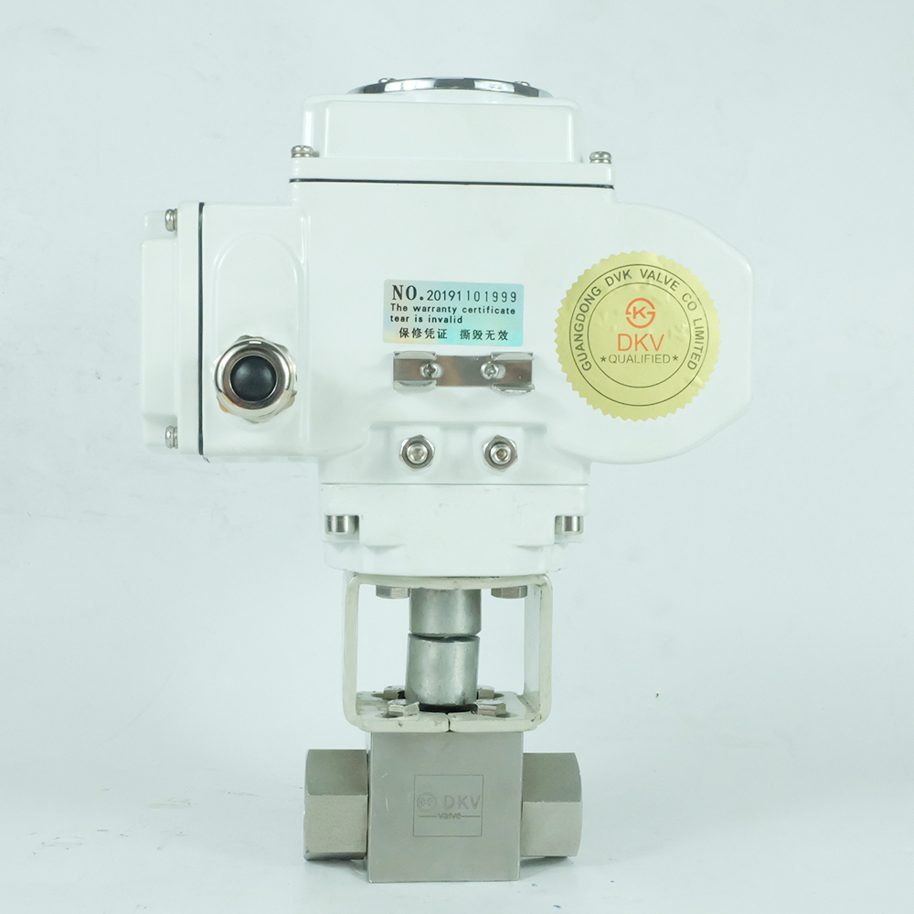 DKV hydraulic stainless steel ss304 high pressure NPT BSPT thread electric motor controlled actuator needle valve