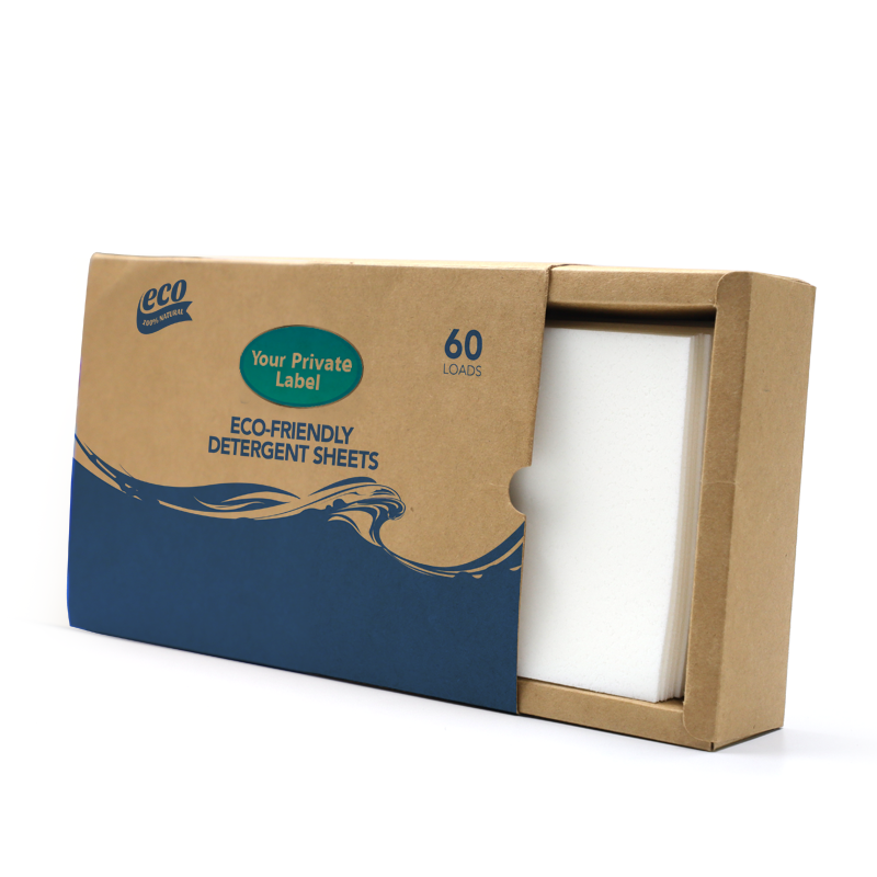 Private Label Eco Friendly Natural Detergent Sheet Biodegradable Washer Soap Strips Laundry Detergent Sheets