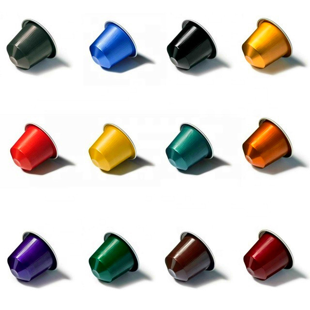 Изготовленная на заказ алюминиевая пустая кофейная капсула Nespresso для металлической упаковки кофе