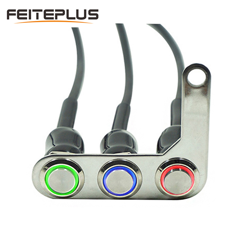 LED Motorcycle Switch ON-OFF Headlight Fog Light Horn Start Kill Handlebar Adjustable Mount Waterproof Switches Button DC12V 10A