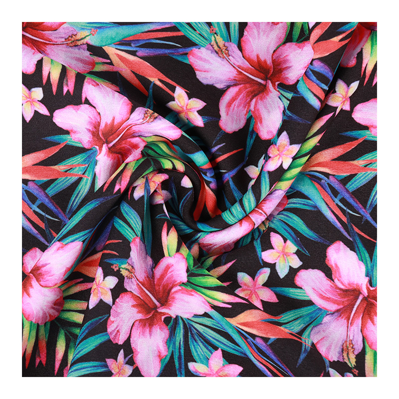 2021 Hot Sale No MOQ Custom Digital Printing 100% Polyester Dress Chiffon Fabric