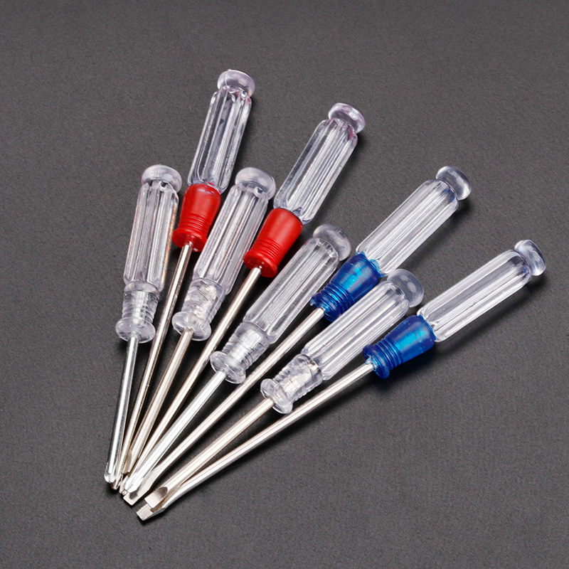 0pcs Crystal Screwdriver 3MM Small Screwdriver Transparent Handle Repair Mobile Phone Computer Gadget Cross Word