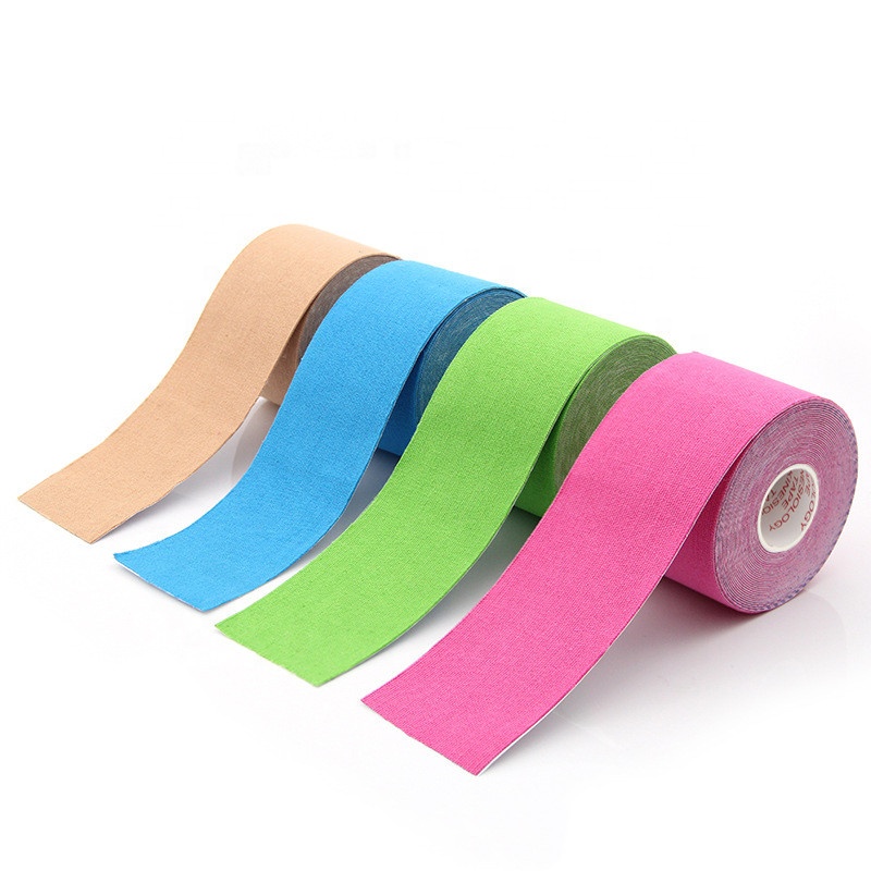 Эластичный хлопковый рулон Kinesiotape, клейкая кинезиологическая лента, лента для защиты от растяжения мышц при спортивных травмах, фитнес для оказания первой помощи