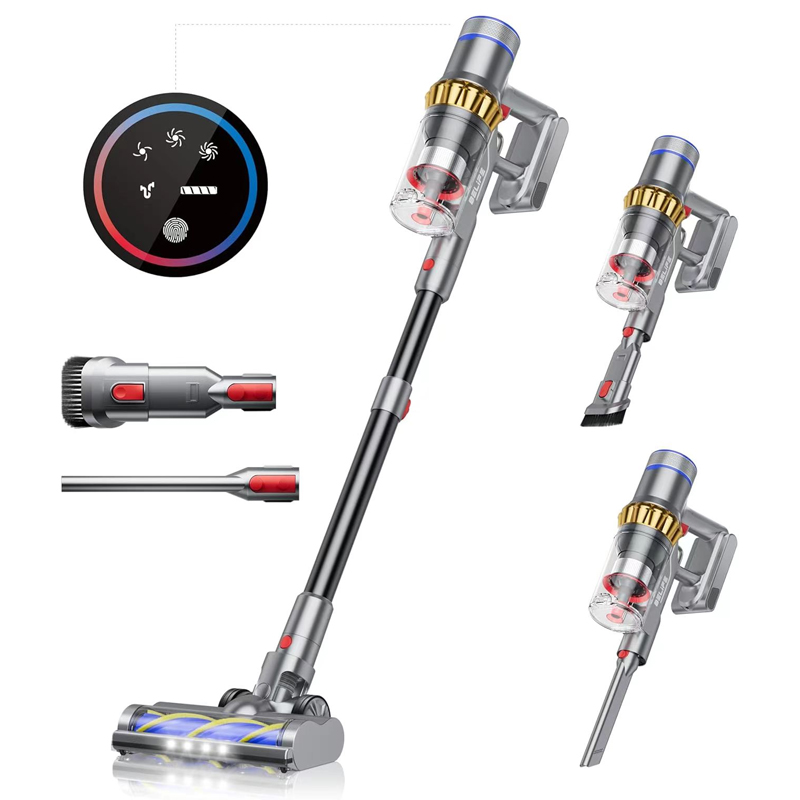 2024 new design aluminum tube household dry portable handheld cordless Vacuum Cleaners floor care with pure copper motor