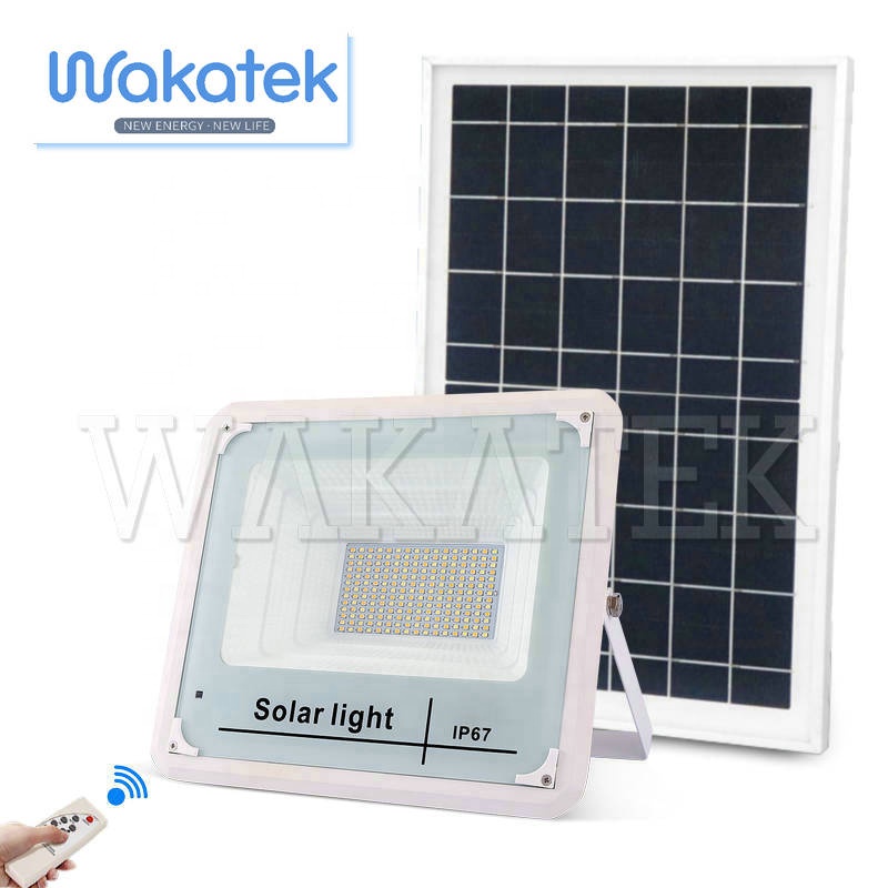 WAKATEK Солнечные 100 Вт лампы для сада с дистанционным управлением Солнечная энергия 100 Вт