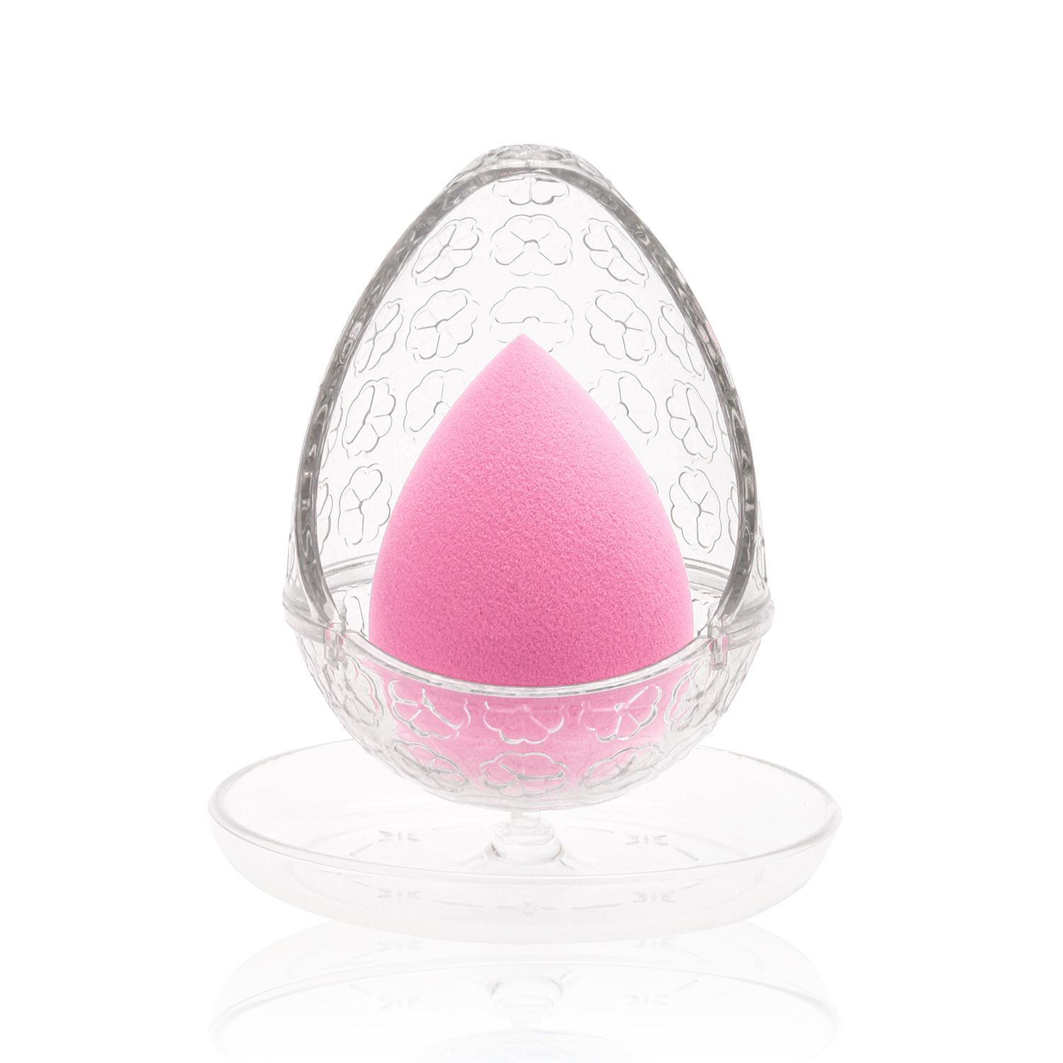 High end transparent makeup sponge holder display plastic makeup blender stand