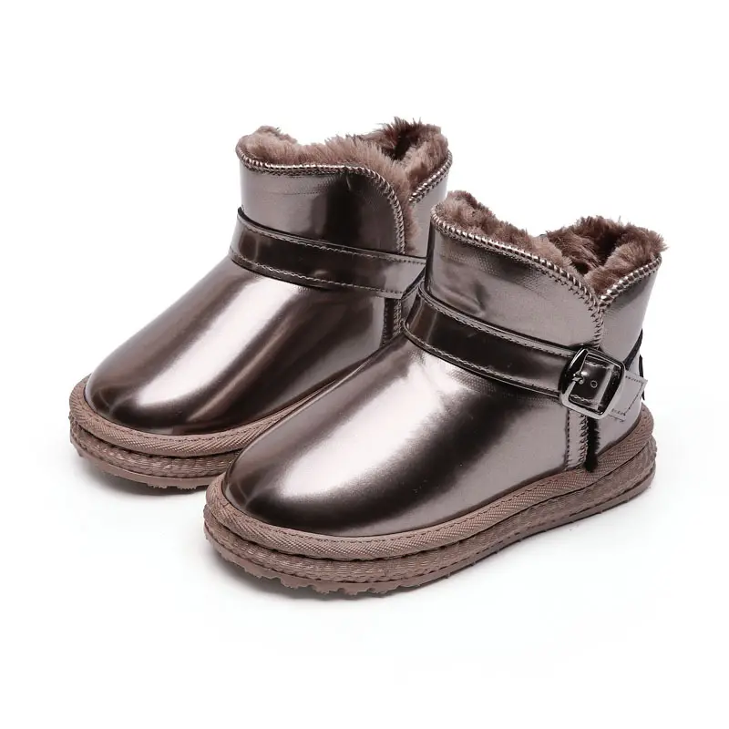 2021 New Snow Boots Boys Short Boots Plus Velvet Thick Warm Cotton Shoes