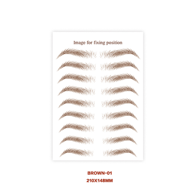 Amazon Hot Sales Long Eyebrow Tattoo Sticker Hot Sales Long Lasting Makeup Transfers 4D Temporary Eyebrow Tattoo Sticker