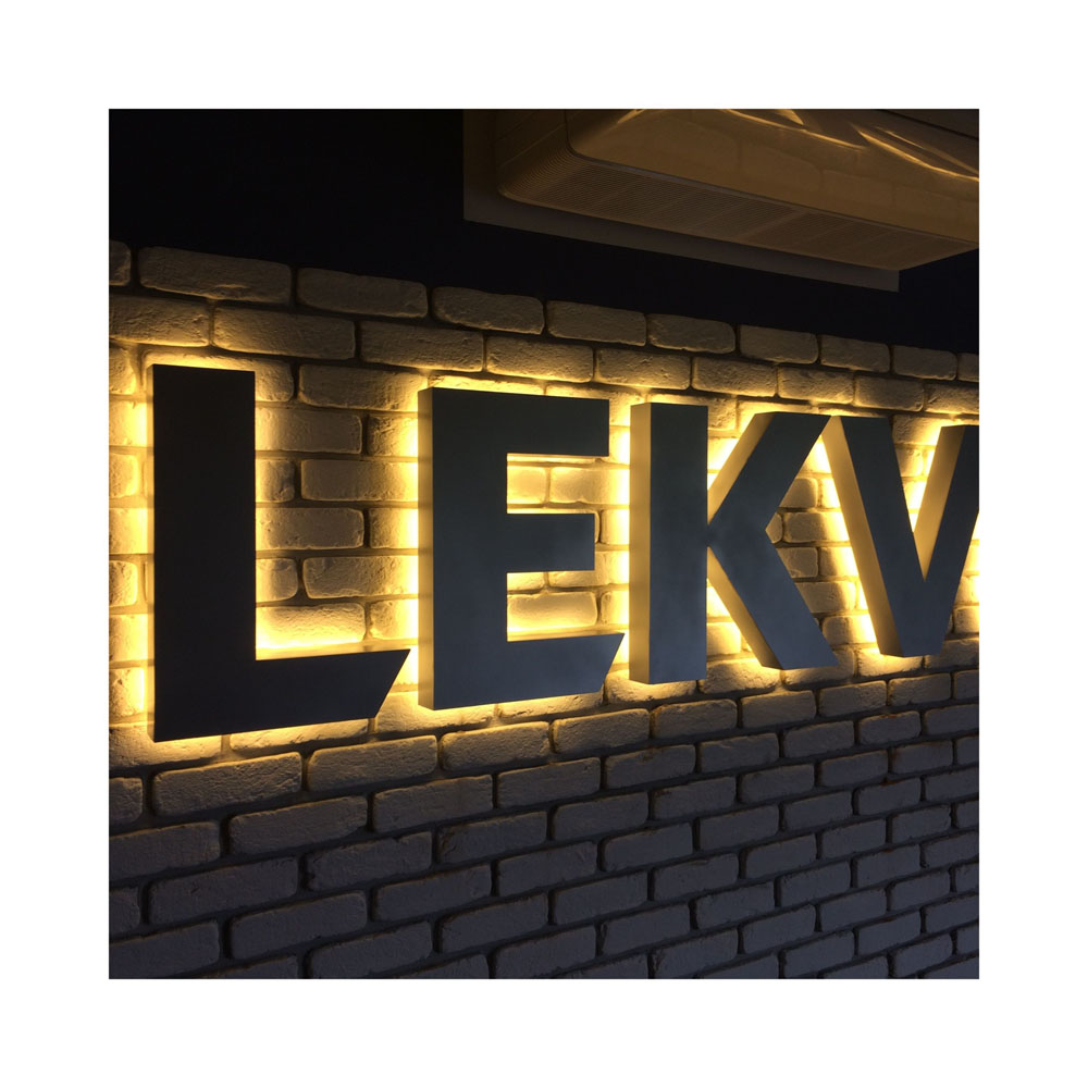 Custom Backlit Letters Wall Mounted LED Illuminated Acrylic 3D Letters Waterproof Channel Letter LED Sign