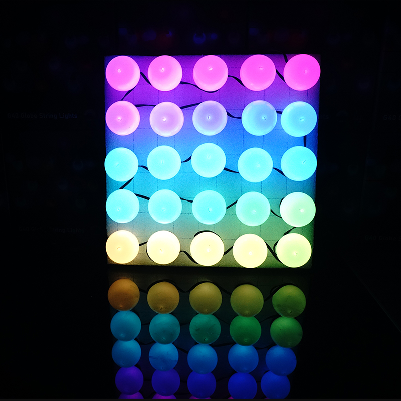 Solar G40 Power Outdoor String Lights Outside Party Fairy Christmas Party Bulb