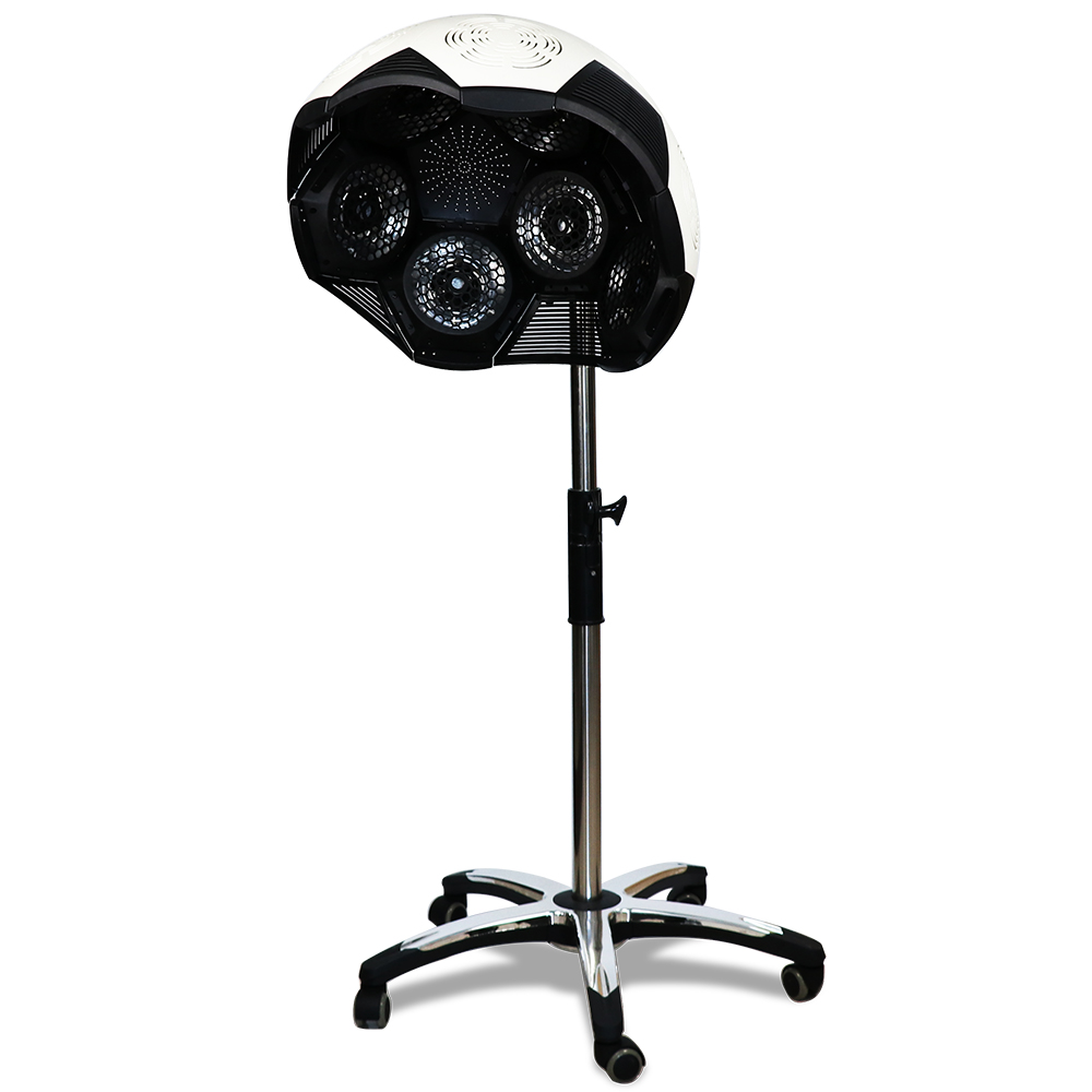 Professional Height Adjustable Stand Up Bonnet Hair Dryer Hooded Floor Stand Rolling Base with Wheels for Salon Equipment Beauty