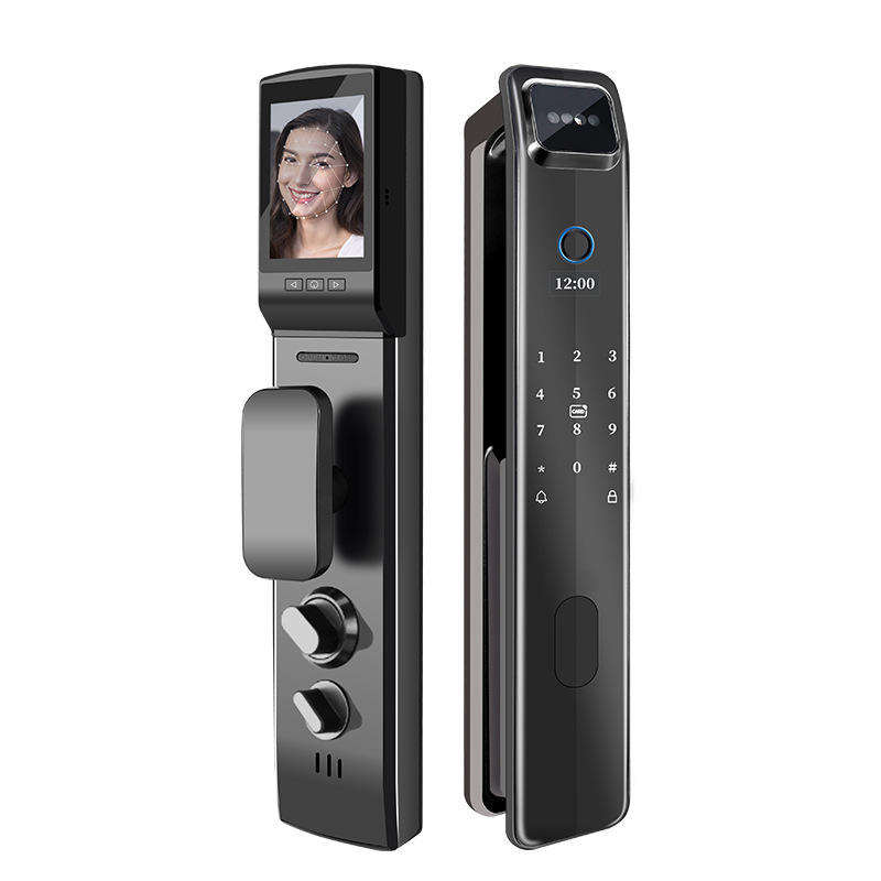 Fingerprint Keyless APP Wifi Price 3D Face Recognition Smart Door Lock With Camera