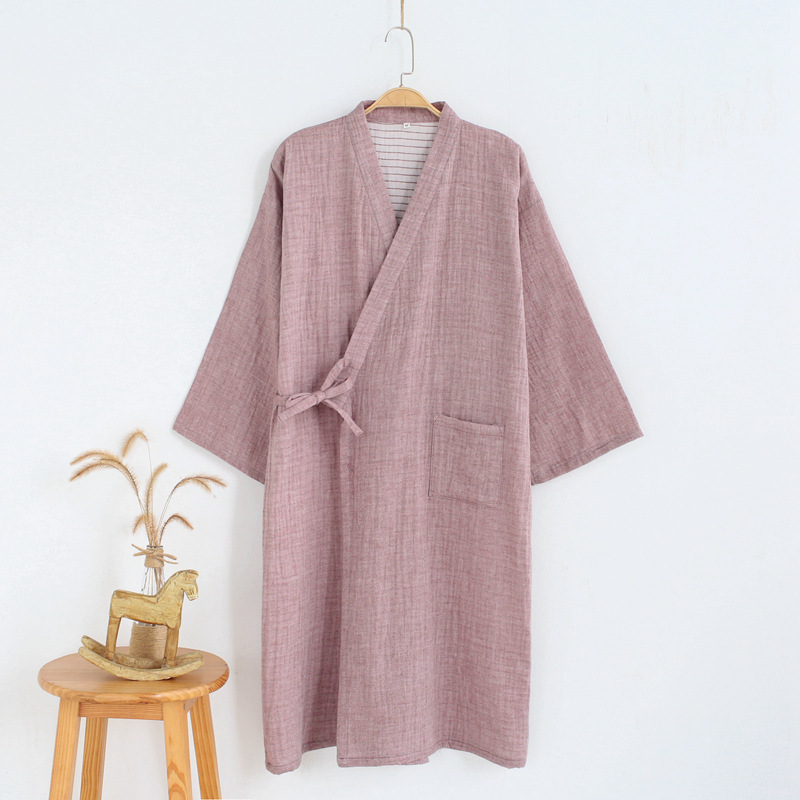 Cheap Japanese Men's Pajama Robe Pure Cotton Japanese Kimono Robe SPA Robe Wholesale