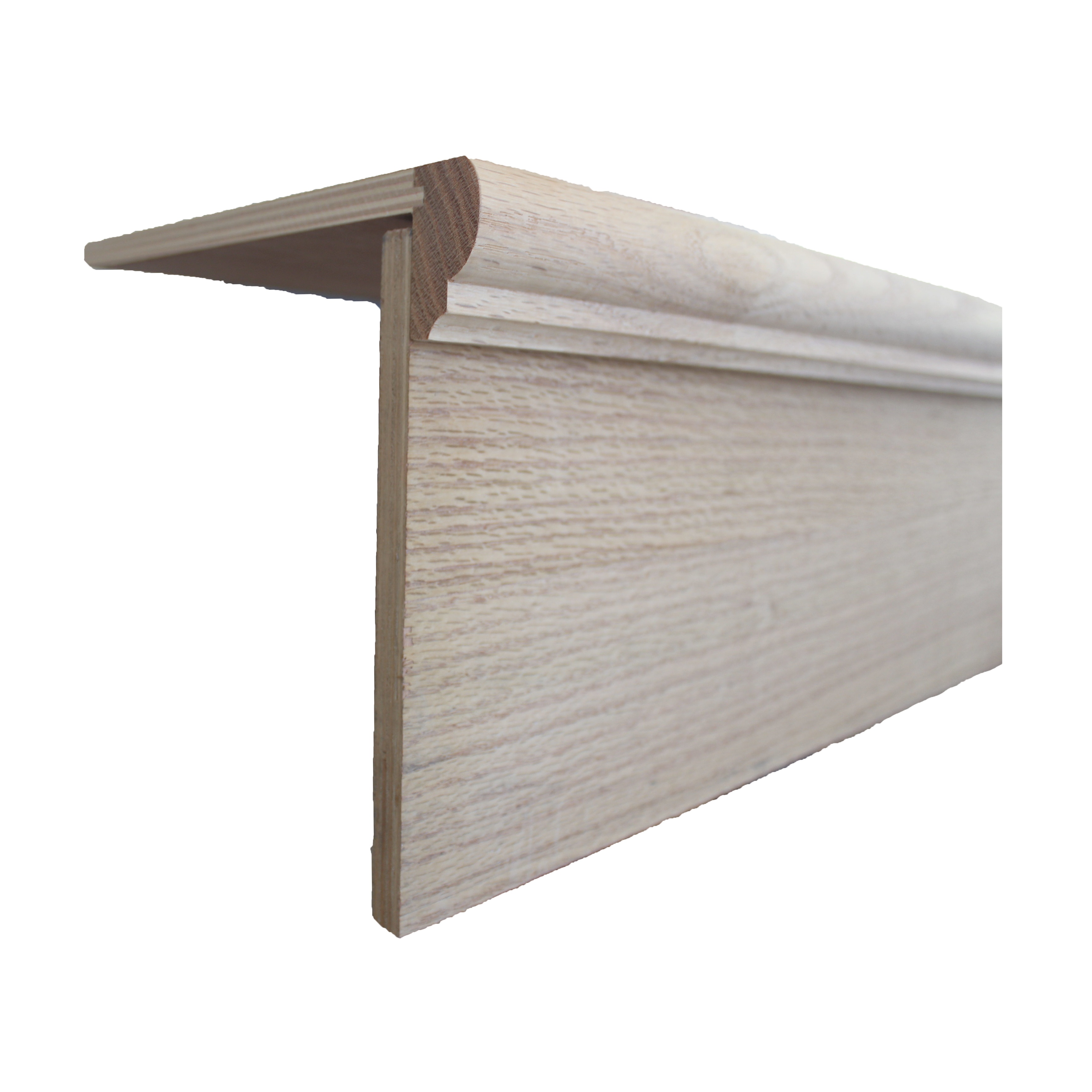 Wood-plastic Stair Treads Deep Embossed Modern Style Stair Treads Floor Skirting Baseboard