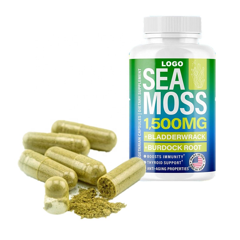OEM веганский морской мох bladderwrack Корень лопуха 60 капсул