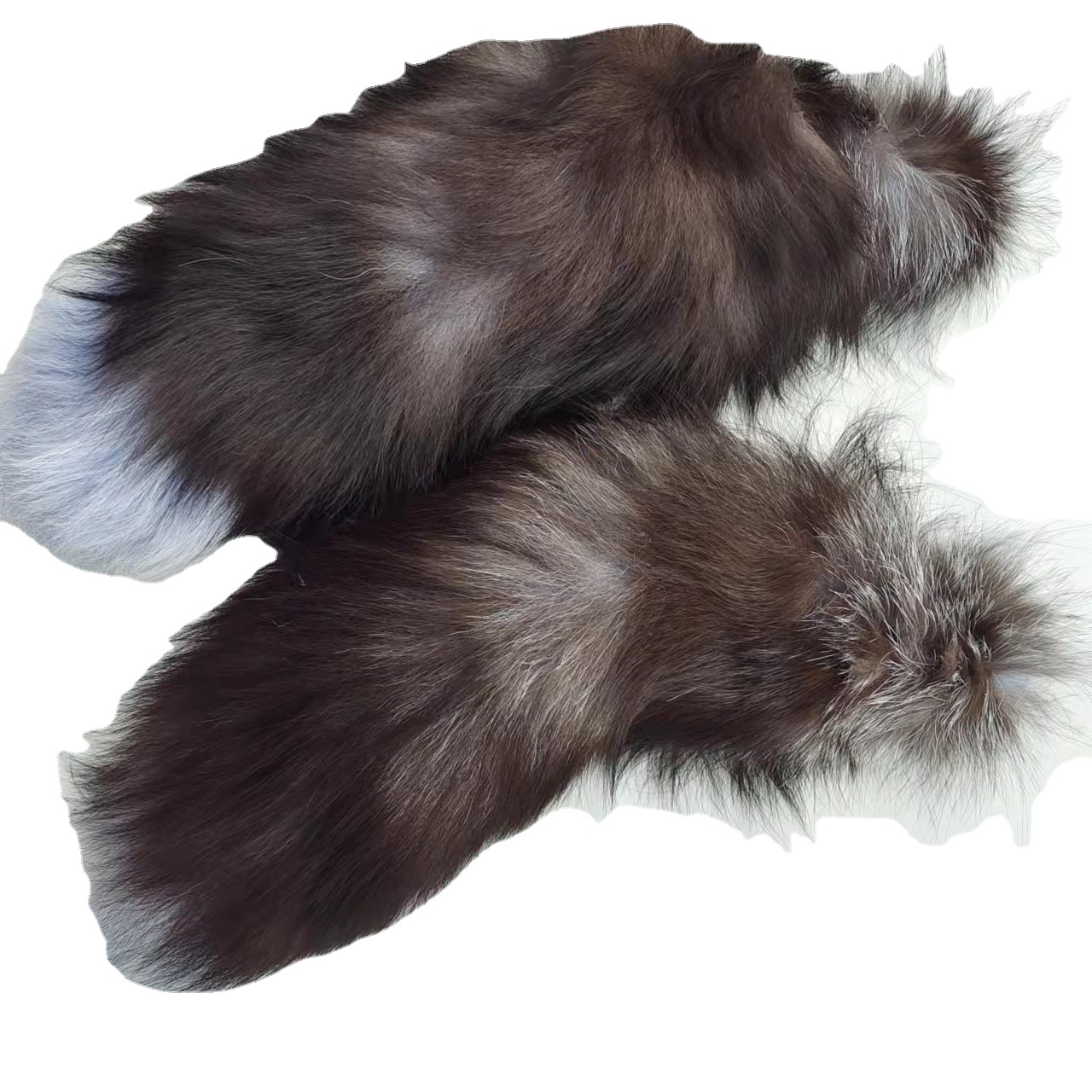 Wholesale true color foxtail 38cm40cm45cm large black foxtail blue foxtail and sun tail
