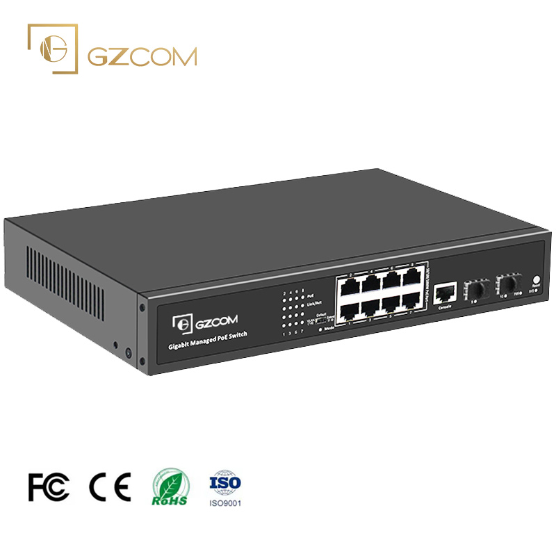 Горячая Распродажа слой 2 управляемый ethernet-коммутатор 8 Порт 12v гигабитный коммутатор 10/100/1000 сетевой коммутатор питания через ethernet