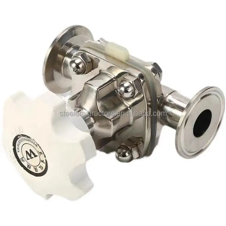 Санитарный SS316 литье ручной мембранный клапан с PTFE EPDM уплотнение для фармацевтической промышленности