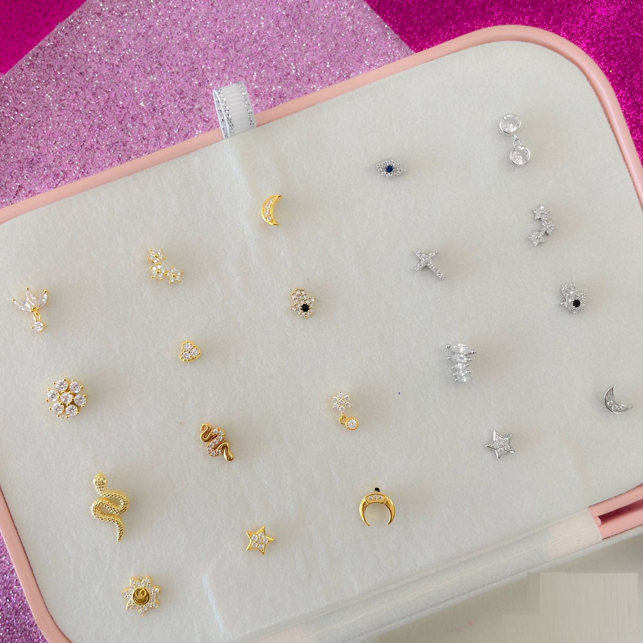minimal delicate tiny ear studs 925 sterling silver jewelry rhodium gold plated flash lightning stud earring