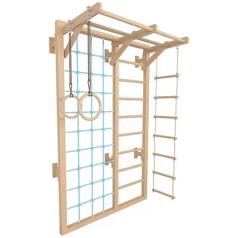 Winning Swedish Ladder Wall Monkey Bars Gymnastic Children Wooden Kids Sport Gym Home Workout