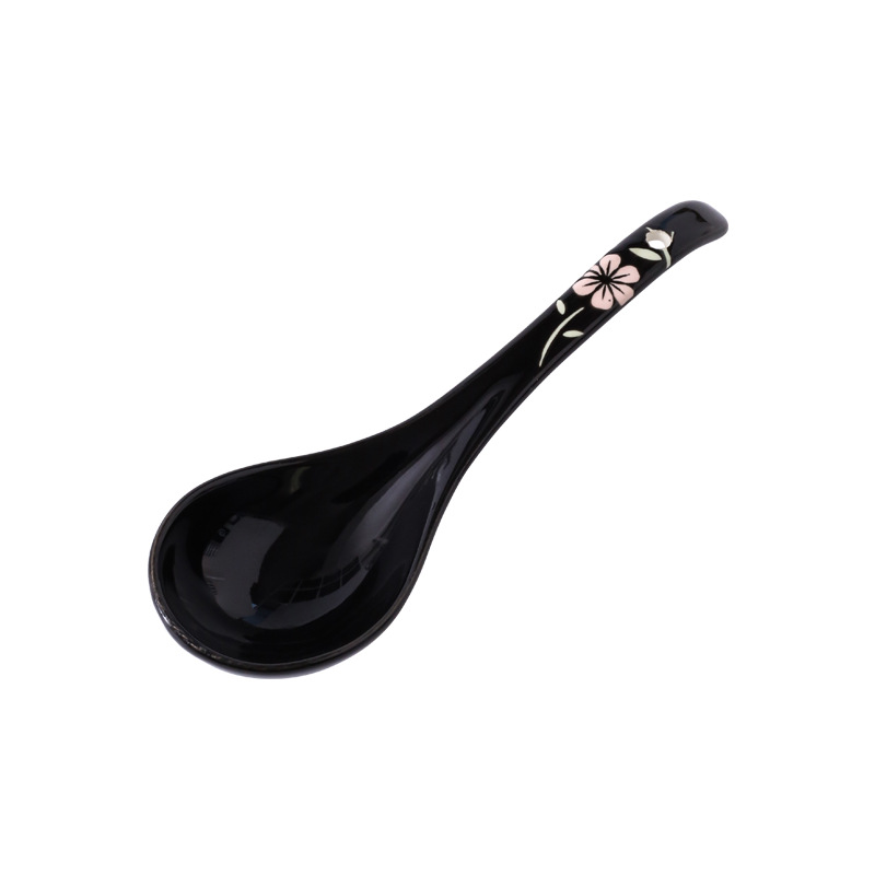 High quality ceramic spoon Chinese style large soup spoon kitchen table ceramic spoon