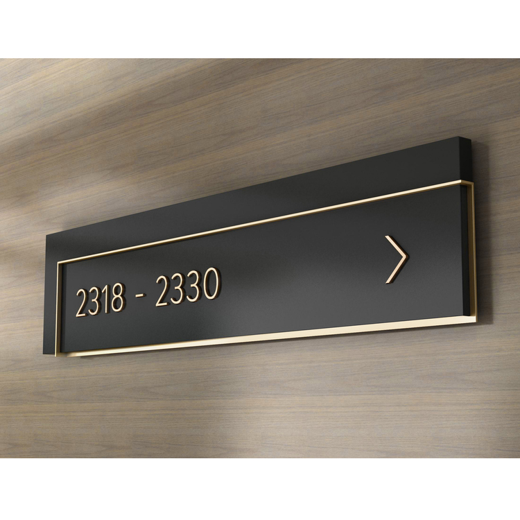 BOYANG Customized Stainless Steel Metal Signage Hotel Door Room Number Plate