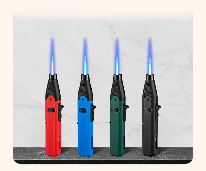 Windproof Smoking Accessories Torch Lighter Cigarette Jet Flame Custom Logo Lighter