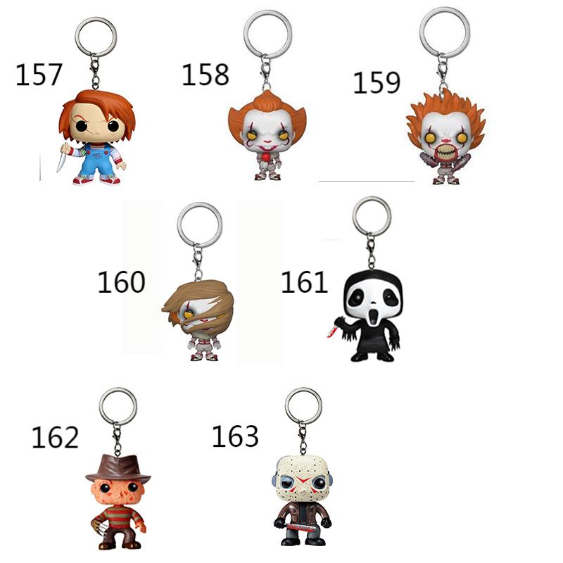 FUNKO POP брелок для ключей с мультяшным фильмом клоуном игрой из комиксов двойным ножом воздушным шаром Призраком лицом