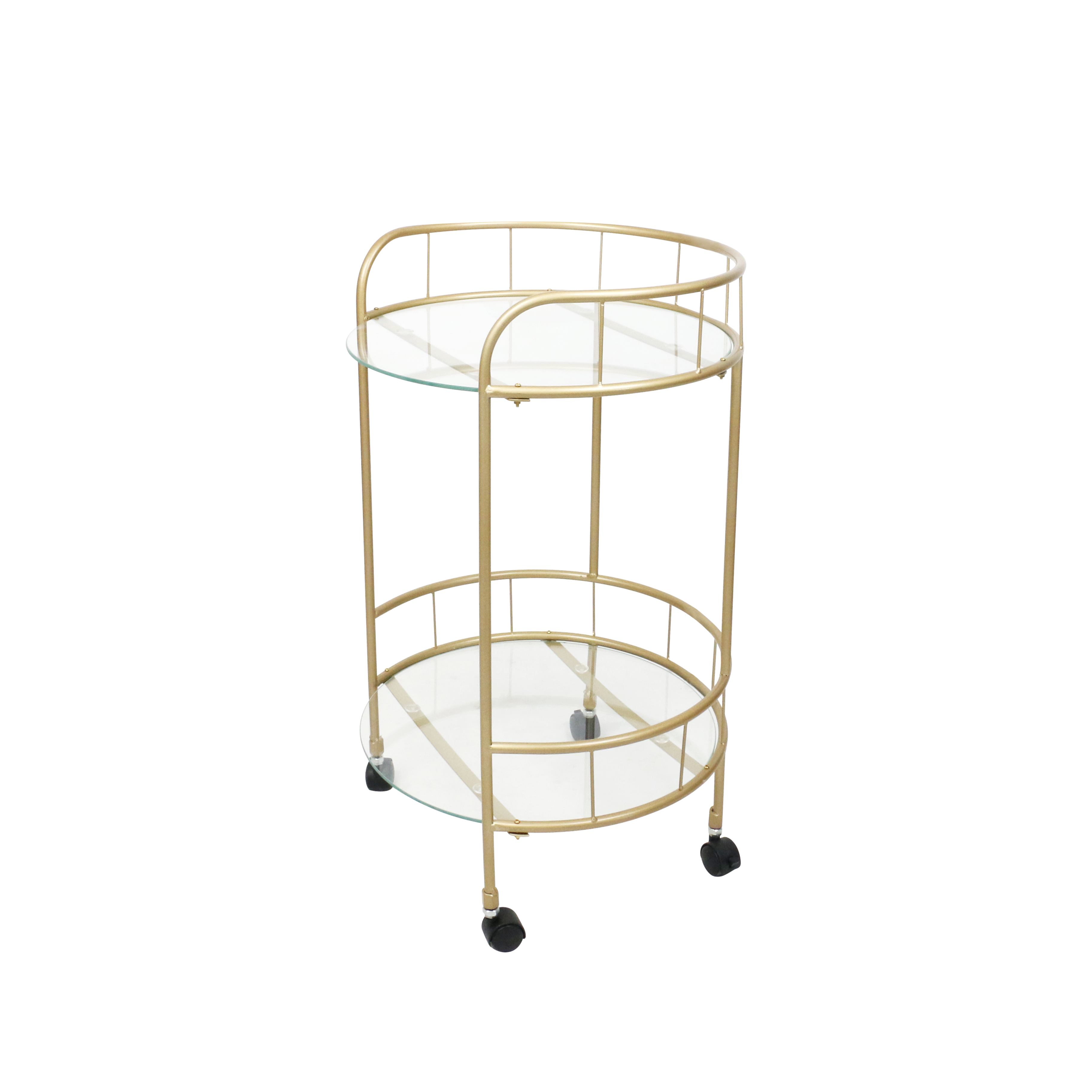 K B modern luxury gold bar serving drink trolleys iron glass decor restaurant hotel tea wine food trolley