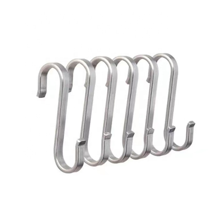 Wholesale Small Iron Silver S Shaped Chrome Bathroom Hook 2021
