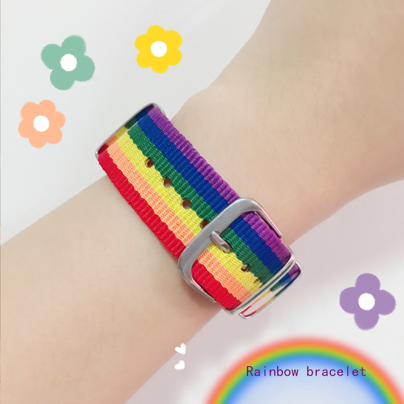 Colorful Woven Lgbt Gays Bracelets Braided Women Pride Men Couple Friendship Jewelry Rainbow Bracelet