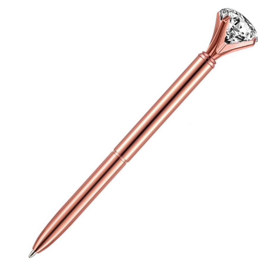 Metal Rose Gold Logo Custom Diamond Crystal Ball Pen For Promotional Gift