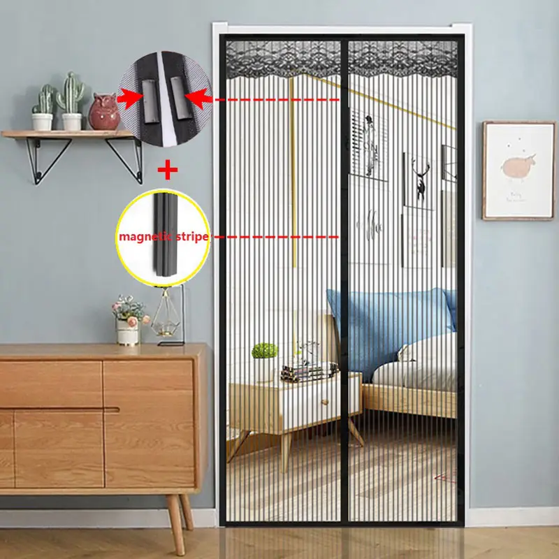 Wholesale Anti-mosquito Net Fly Mesh Curtain Magnetic Screen Door Curtain With Strong Magnet