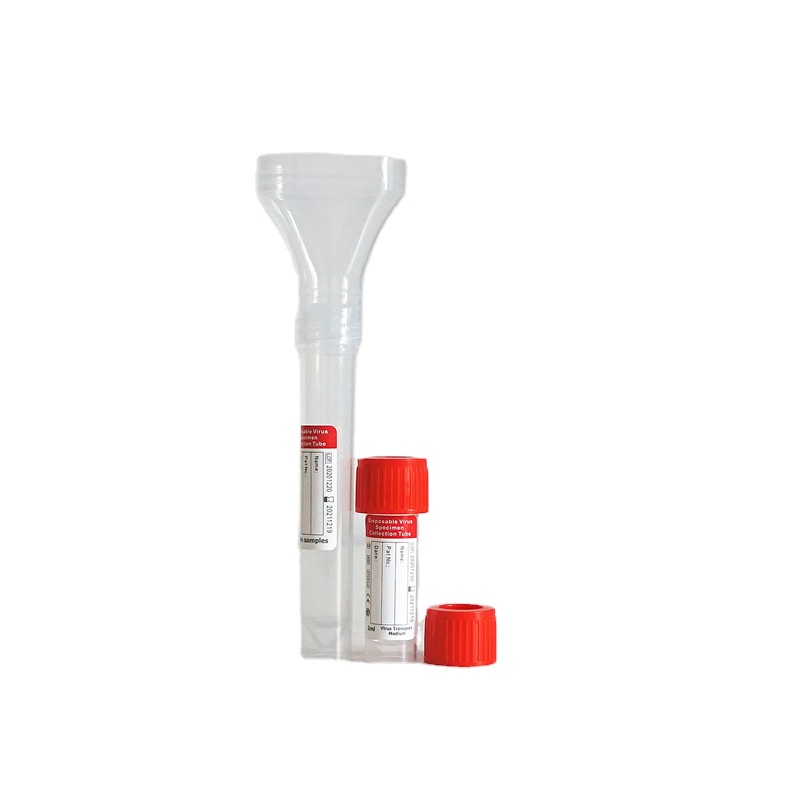 VTM Saliva Sampling Collection kit With Funnel,2 Specimen Tubes And 2ml Medium