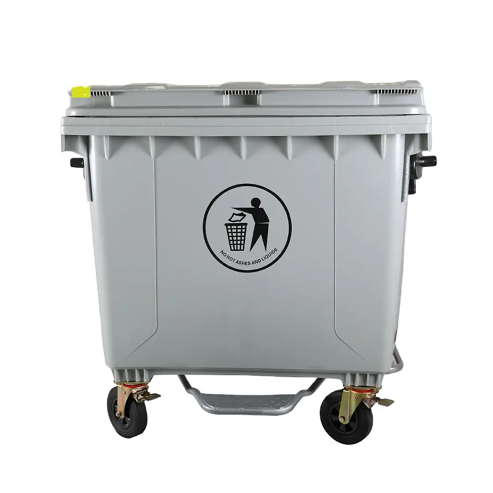 1100 Liter L Food Waste Wheelie Bin Plastic Garbe Recycling Bin Storage Bucket 1100litre 32/80/100 57.3KG±3% Rectangular