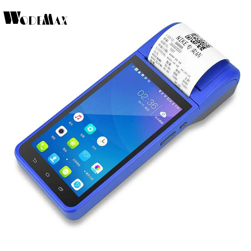 WODEMAX WD-6APII Android 8.1 OS 5.5 inch touch screen 1GB RAM 8GB ROM with 58mm thermal printer handheld pos terminal